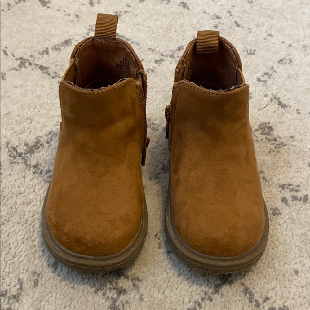 Toddler boy brown suede Chelsea style boot